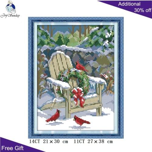 Your Gift Christmas Snow Cross Stitch F423 14CT 11CT Counted and Stamped Home Decor Christmas Snow Needlework Cross Stitch kits