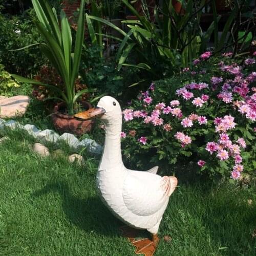 Vintage Iron Duck White Garden Decoration Animals