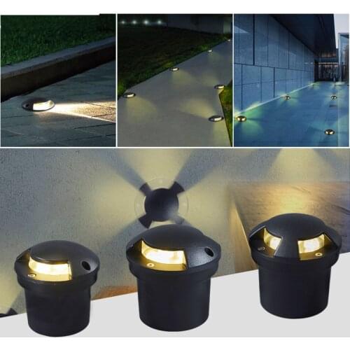 Waterproof IP67 LED Underground Lamp Outdoor Garden 1/2/3/4 Side 3W5W Embedded Floor Buried Spot Yard Path Landscape Deck Lights
