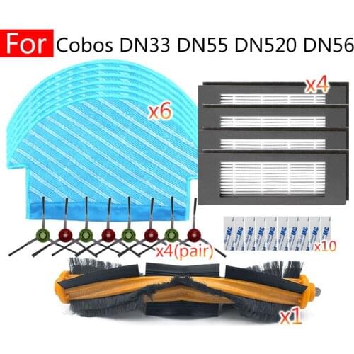 For Ecovacs N33 DN55 DN520 DN56 Spare Parts Replacement Robot Vacuum Cleaner Home Accessories Rolling Side brush Filter MOP Rag