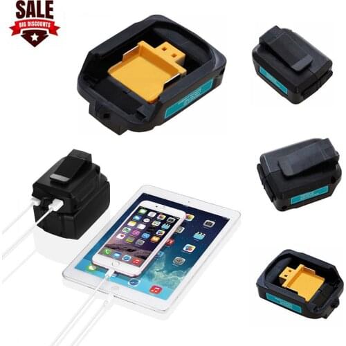 Dual USB 5V 2.1A Ports Phone Charger Adapter Portable Li-Ion Battery Charger Compatible With 14.4-18V For Makita BL1830/1430