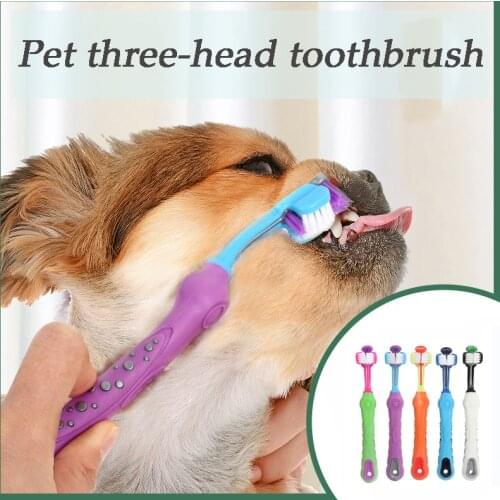 Dog Toothbrush Pet Cleaning Grooming Supplies Cat Molar Toothbrush Toy Puppy Soft Brush Head Pets Accessories Dog Stuff