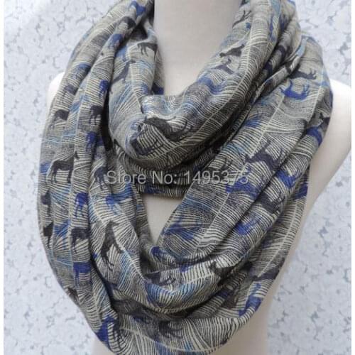 120pcs/lot Mini Horse Infinity Scarf Snood Runnning Horse Scarves rings