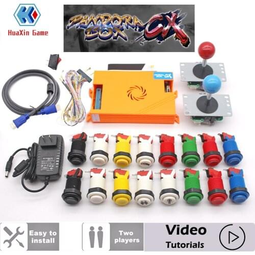 2 Player Original Pandora Box CX 2800 Kit Copy SANWA Longer Stick Joystick,HAPP Push Button for DIY Arcade Machine Home Cabinet