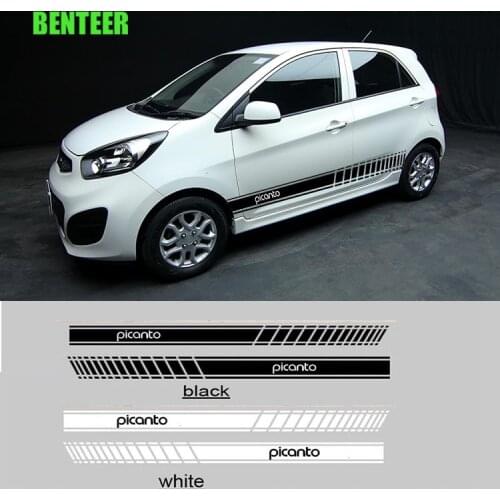 2pcs car side sticker for kia picanto
