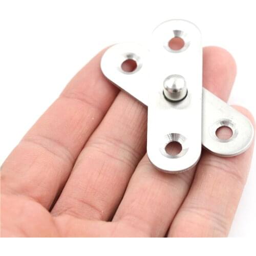 75/95/100mm Furniture Hinges 360 Degree Rotating Hinge Stainless Steel Door Pivot Up Down Shaft New