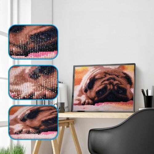 Diamond Picture Rhinestones Diamond Embroidery Dog Full Square Drill Diamond Painting Animal Cross Stitch Home Decoration