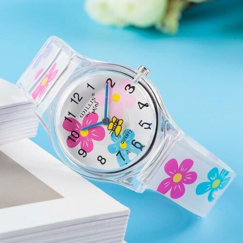 New Arrival Sunflower Waterproof Kids Watches Fashion Candy Quartz Silicone Casual Clock Relogio Kol Saati