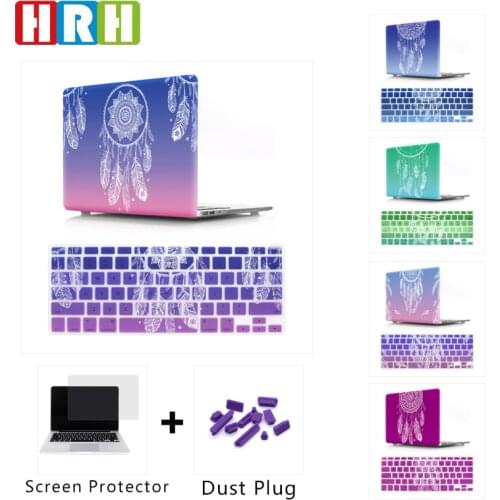 HRH 2in1 Dream Catcher Keyboard Cover Body Shell Hard Case for Mac Pro Retina13 12 15Air 13Touch Bar A2159 A2141 A2289 A2251