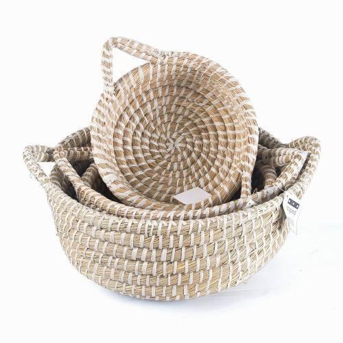 Decorative Wicker Basket Handmade 3 PCs Your Environment decorative air will add a very nice decorative wicker basket set turk turkiye