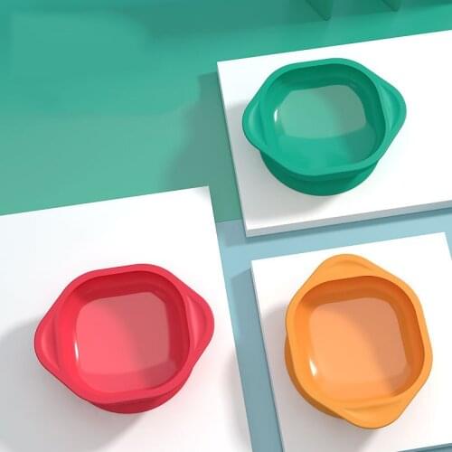 Baby Dishes Smiling Silicone Plate With Suction Cup Strong Sticky Divided Silicone Food Plate Childrens Section