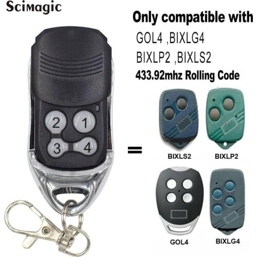 DITEC GOL4 BIXLG4 BIXLP2 BIXLS2 Remote Control Rolling Code 433.92mhz Command Garage Ditec garage remote Gate Key Chain