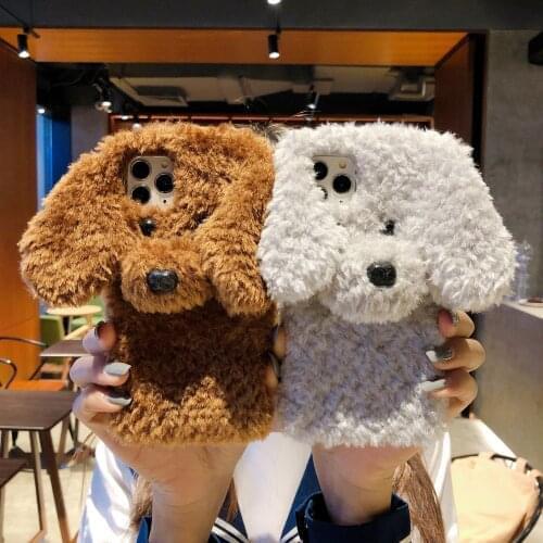 For Samsung Galaxy A01 A10 A10S A10E A20 A20S A20E A30S A40 A50 A60 A70 A80 A90 Fashion Teddy Winter Fluffy Phone Cover