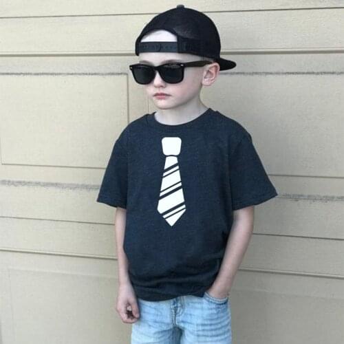 Bow Tie Print Toddler Kids Gentlemen T-Shirt Monochrome Shirt Boys Clothes Kid Baby Clothing Boy Gift Unique Baby Gift