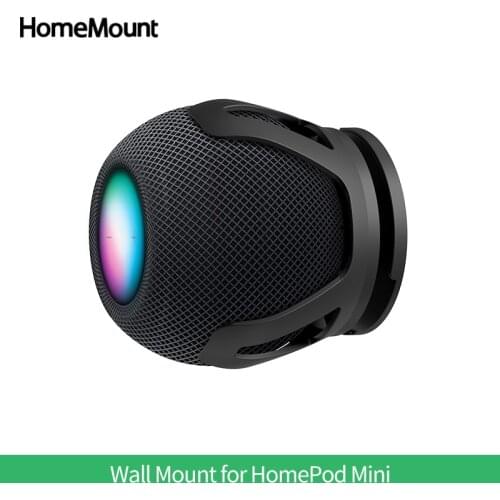 HomeMount Wall Mount for Apple HomePod Mini Outlet Hanger Speaker Stand Holder Space-Saving Bracket with Mounting Accessories
