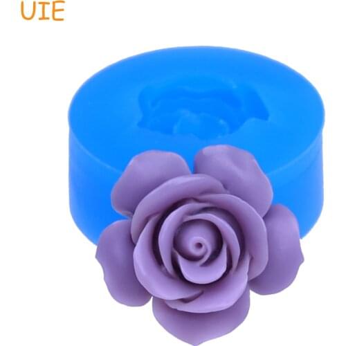 HYL044U 20.9mm Rose Flower Silicone Push Mold - Sugarcraft, Fondant, Baking Tools, Resin, Jewelry Making, Chocolate, Food Safe