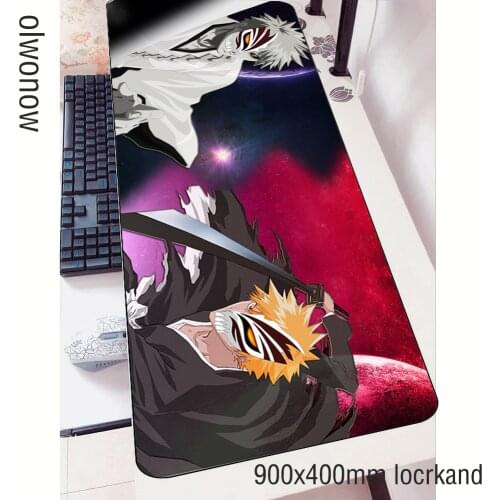 Ichigo Kurosaki mousepad 900x400x3mm gaming mouse pad locrkand gamer mat computer desk padmouse keyboard New arrival play mats