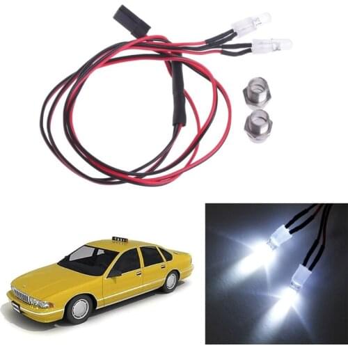 2-LED 5MM RC Car LED Light Set Super White Truck Tank Crawler HSP Headlight For RC Car