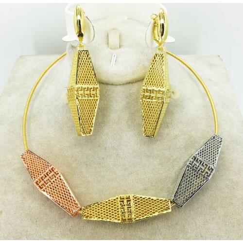 HOT Fashion jewelry set Nigeria Dubai gold-color African bead jewelry wedding jewelry set african beads jewelry sets
