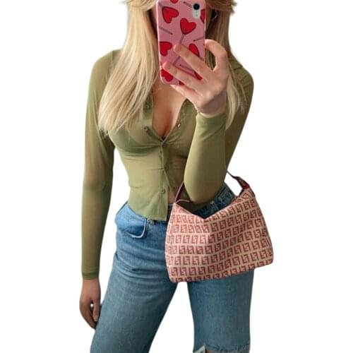 IMCUTE Mesh Brown Y2K Long Sleeve Crop Top Women Tie Dye Print Summer Spring Basic Sexy Party 90S Casual T Shirts Transparent