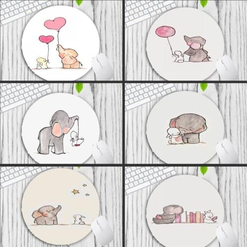 Mairuige Big Promotion Elephant Animal Art Round Mouse Pad Wholesale Pad for Computer Mouse Custom Mousepad Gaming Gamer