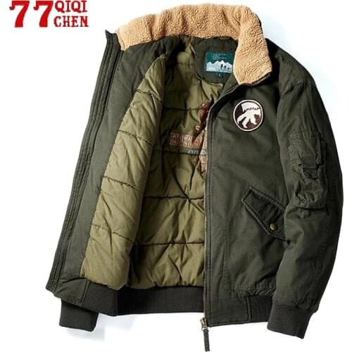 Mens Winter Bomber Jackets Thicken Warm Tactics Baseball Coat Male Size M-4XL Causal Windbreaker Outwear Chaquetas Hombre