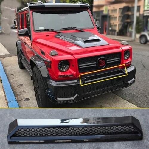 Real Carbon Fiber Grille Grilles Honeycomb Insert Front Mesh Bumper Upper LIP TRIM Refit For Mercedes-Benz G Wagon W463 G55 AMG