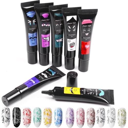 New 8ml Nail Stamping Gel Print Polish White Black Soak Off Gel Nail Stamp Polish for Manicuring Nail Art Stamp Design