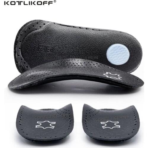 Orthopedic Shoe Sole Insoles For Feet Men/Women Relief Pain Cushion Flat Feet Arch Support Breathable Leather Half Pads Insert