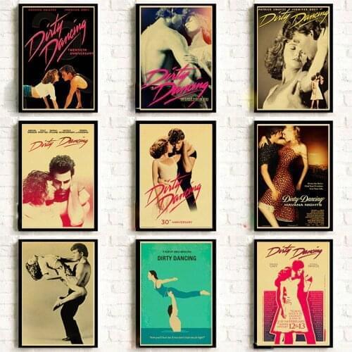 Dirty Dancing Posters Vintage Kraft Paper Classic Movie Poster Home Room Bar Decor Wall Decoration Art Wall Stickers
