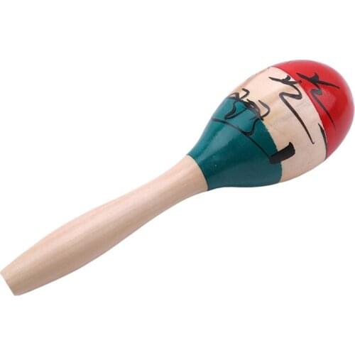 Popular Pair Of Wooden Large Maracas Rumba Shakers Rattles Sand Hammer Percussion Instrument Musical Toy For Kid Children Games