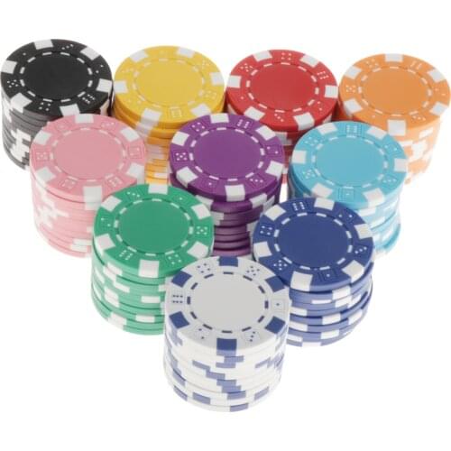 Casino Supply Board Games Blank Chips Set of 100pcs Poker Chips