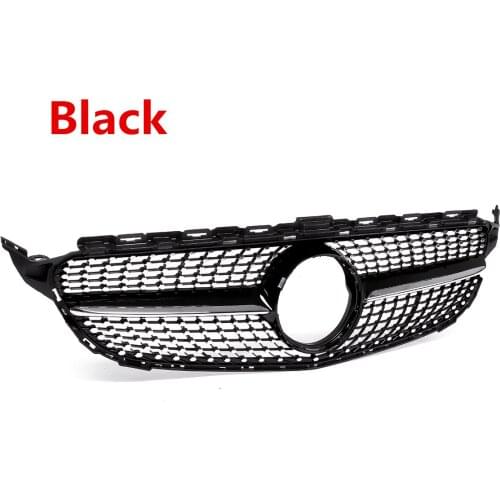 Car Front Grill Grille Mesh Without Camera For Mercedes For Benz C Class W205 C200 C250 C300 C350 2015-18 Diamond Style W205