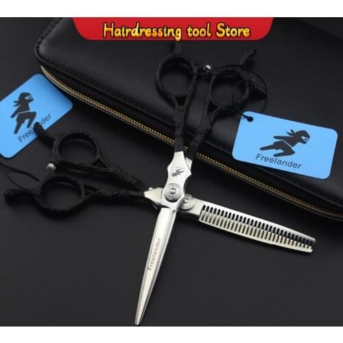 "Handle Hairdressing Scissors Flat Shear Bangs Shears Tooth Scissors Thinning Scissors Black Stainless Steel Type Model Number