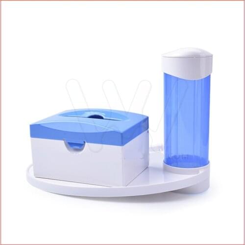 Dental Chair Scaler Tray 3IN1 Disposable Cup Storage Holder With 45mm Paper Tissue Box