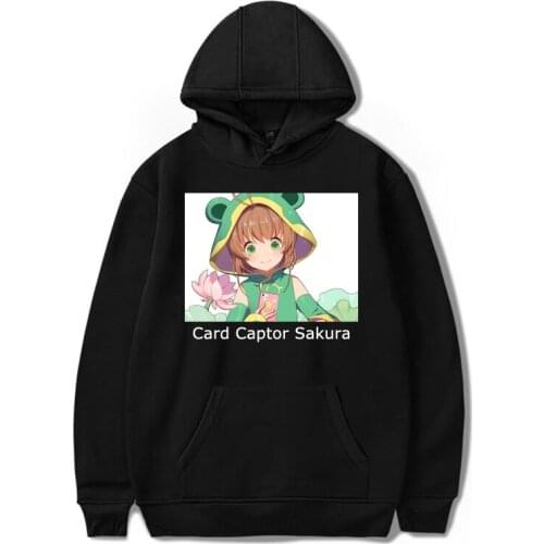 Sakura Card Captor Japan Anime Hoodie Women Men Hip Hop Sweatshirts Top Harajuku Thin Velvet Warm Cartoon leisure Tracksuit Coat