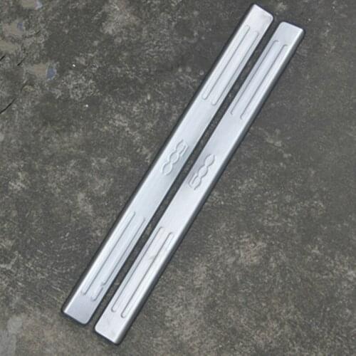 High quality Stainless steel Door sill scuff plate Guards cover trim for Fiat 500 / 500C Car styling