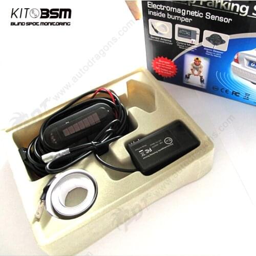 1 Kit Bus Truck Auto Electromagnetic Parking Sensor Kit With Led Display Buzzer Easy Install,No Holes Need,Bumper Guard Back-up