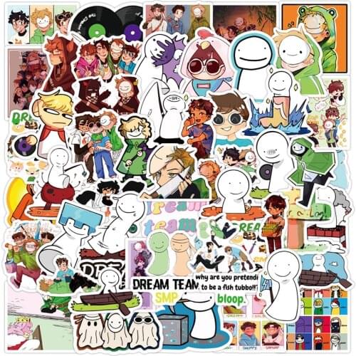 10/30/50Pcs Dream SMP Cute Cartoon Graffiti Stickers Waterproof Fridge Guitar Laptop Motorcycle Skateboard Joke Decal Kid Gift