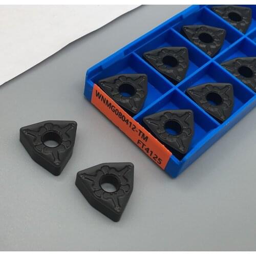 10PCS WNMG080412 TM FT4125 High Quality carbide External turning tool Lathe Tools cutter CNC tool Machining steel