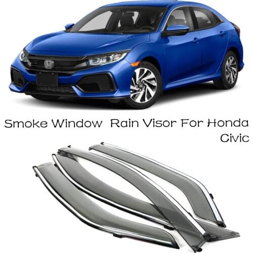 4pcs Blade Side Windows Deflectors Door Sun Visor Shield For Honda Civic 10th