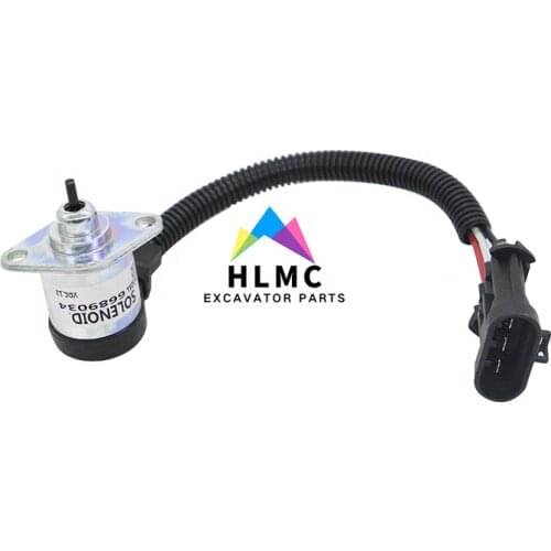 6689034 12V fuel shut off solenoid for Bobcat T2250 A300 A770 S220 S250 S300 S750 S770 S850 T250 T300 T320 T750 T770 T870