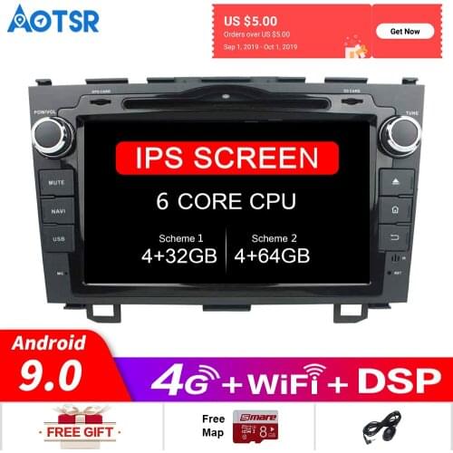 Android 9.0 Car DVD Player GPS Map Navigation For Honda CRV 2006-2011 Multimedia Player Radio HeadUnit Tape Recorder Auto gps