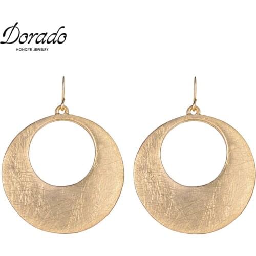 Big Round Drop Earrings For Women Girls Rose Retro New Alloy Female Hanging Dangle Earring Fashion Ear Jewelry Brincos