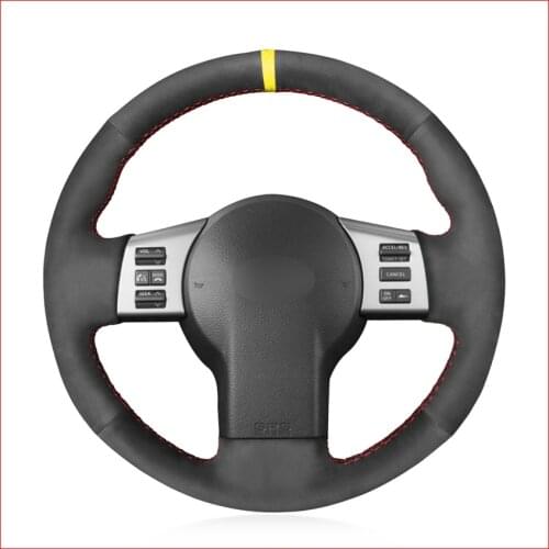 Black Suede Hand Sew Steering Wheel Cover for Infiniti FX FX35 FX45 2003-2008 Nissan 350Z 2003 2004 2005 2006 2007 2008 2009