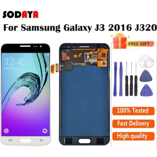 For Samsung Galaxy J3 2016 J320 J320A J320F J320M J320FN LCD Display +Touch Screen Digitizer Assembly Can Not AdjustBrightness