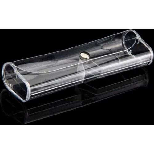 Plastic Ultralight Boxes Portable Transparent Reading Glasses Cases for Women Men Unisex Clear Slim Glasses Cases for Presbyopic