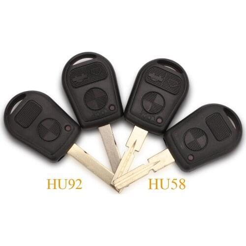 Kutery 10pcs 2/3 Buttons Replacement Remote Car Key Shell Case Fob For BMW E31 E32 E34 E36 E38 E39 E46 Z3 With HU58/HU92 Blade