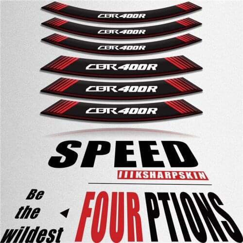 Wheel foil film personality tire logo decorative motorcycle sticker inner edge reflection decal for HONDA CBR400R