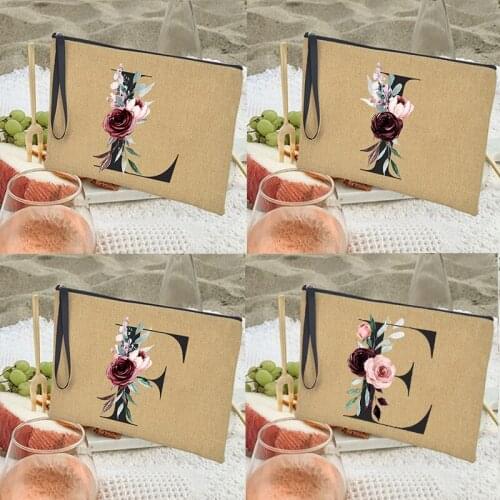 Letter Printed Makeup Bags Travel Cosmetic Case Female Toiletries Storage Bags Ladies Beach Tote Bag Shopping Coin Storage Purse